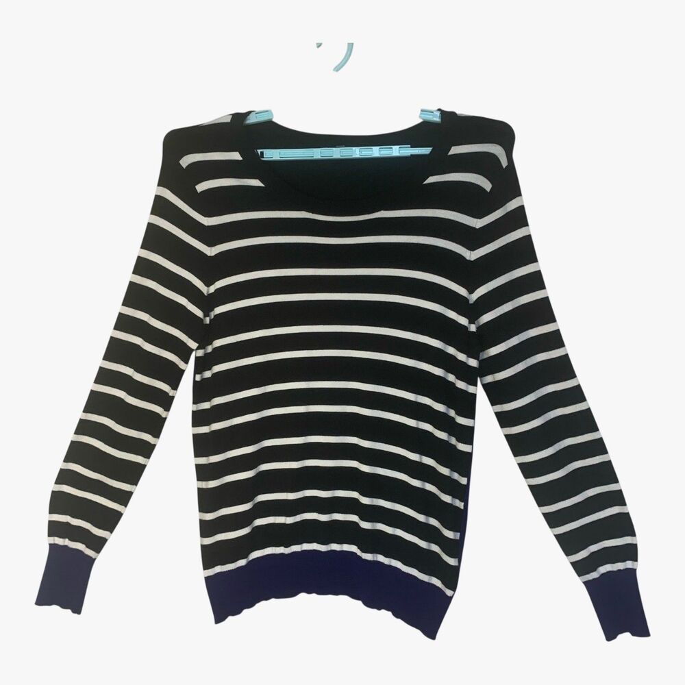 Elliott Lauren Striped Long Sleeve Sweater Womens SZ XL Long Sleeve Color Block